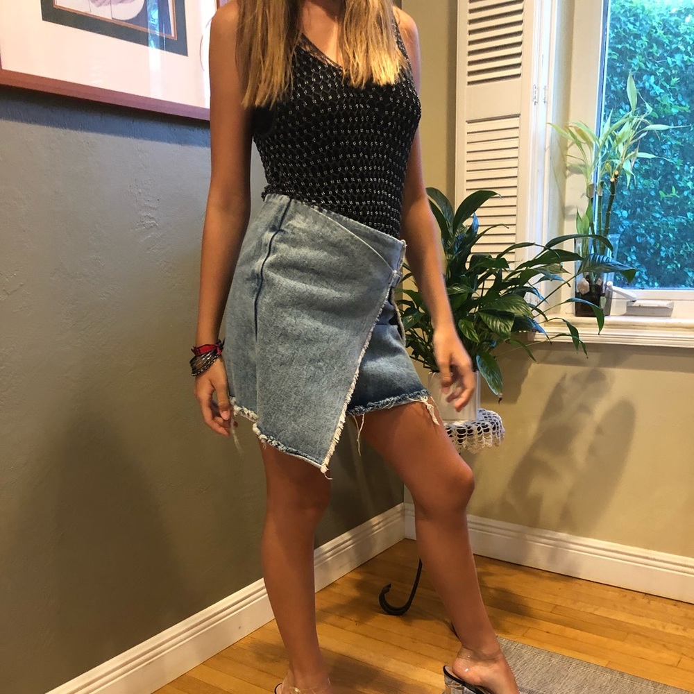 Hand beaded mesh tank